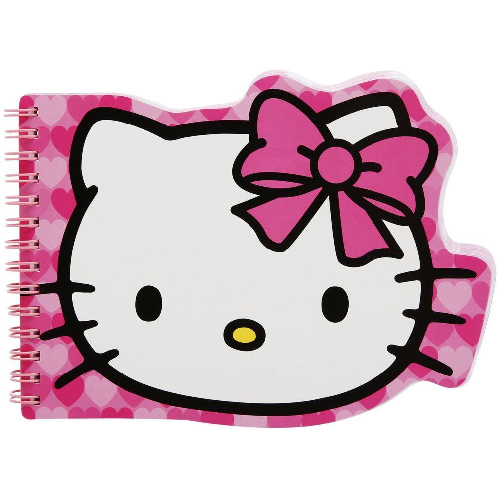 Hello Kitty - Spiral D-Cut Notebook 80 Sheets - Pink