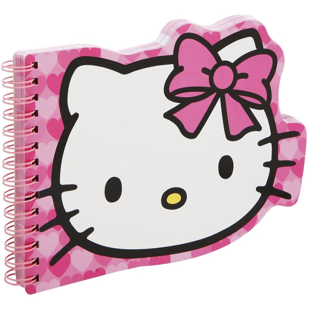 Hello Kitty - Spiral D-Cut Notebook 80 Sheets - Pink