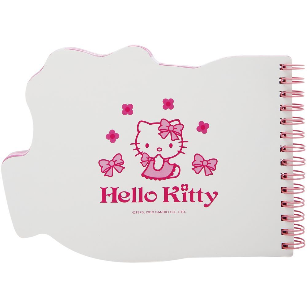 Hello Kitty - Spiral D-Cut Notebook 80 Sheets - Pink