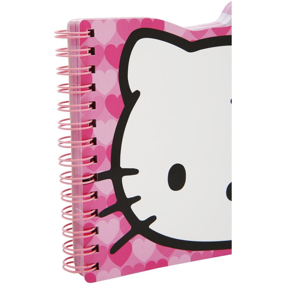 Hello Kitty - Spiral D-Cut Notebook 80 Sheets - Pink