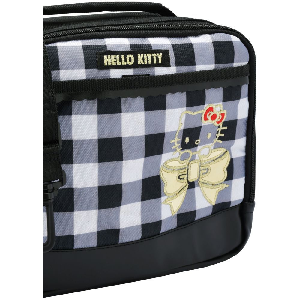 Hello Kitty - Checks Pattern Insulated Lunch Bag - Black