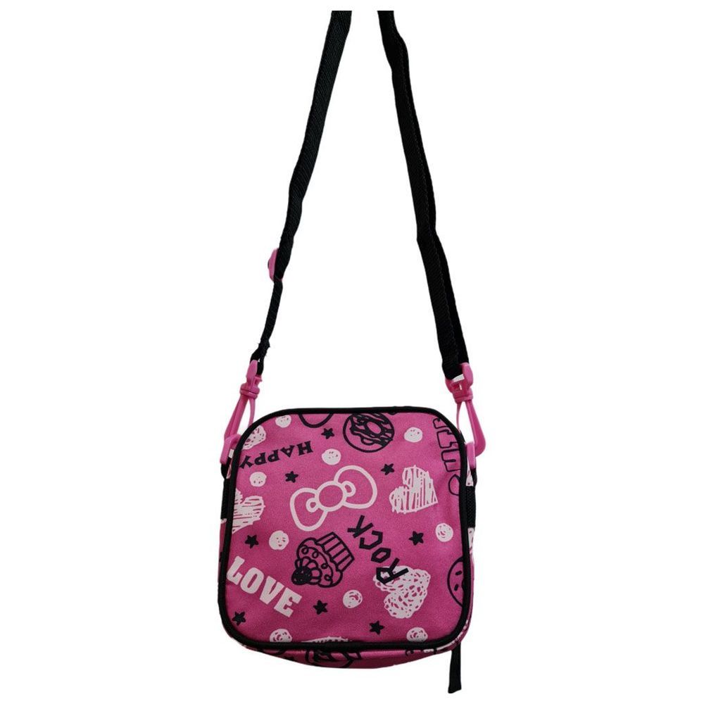 Hello Kitty - Shoulder Pouch With Built-In Wallet - Pink