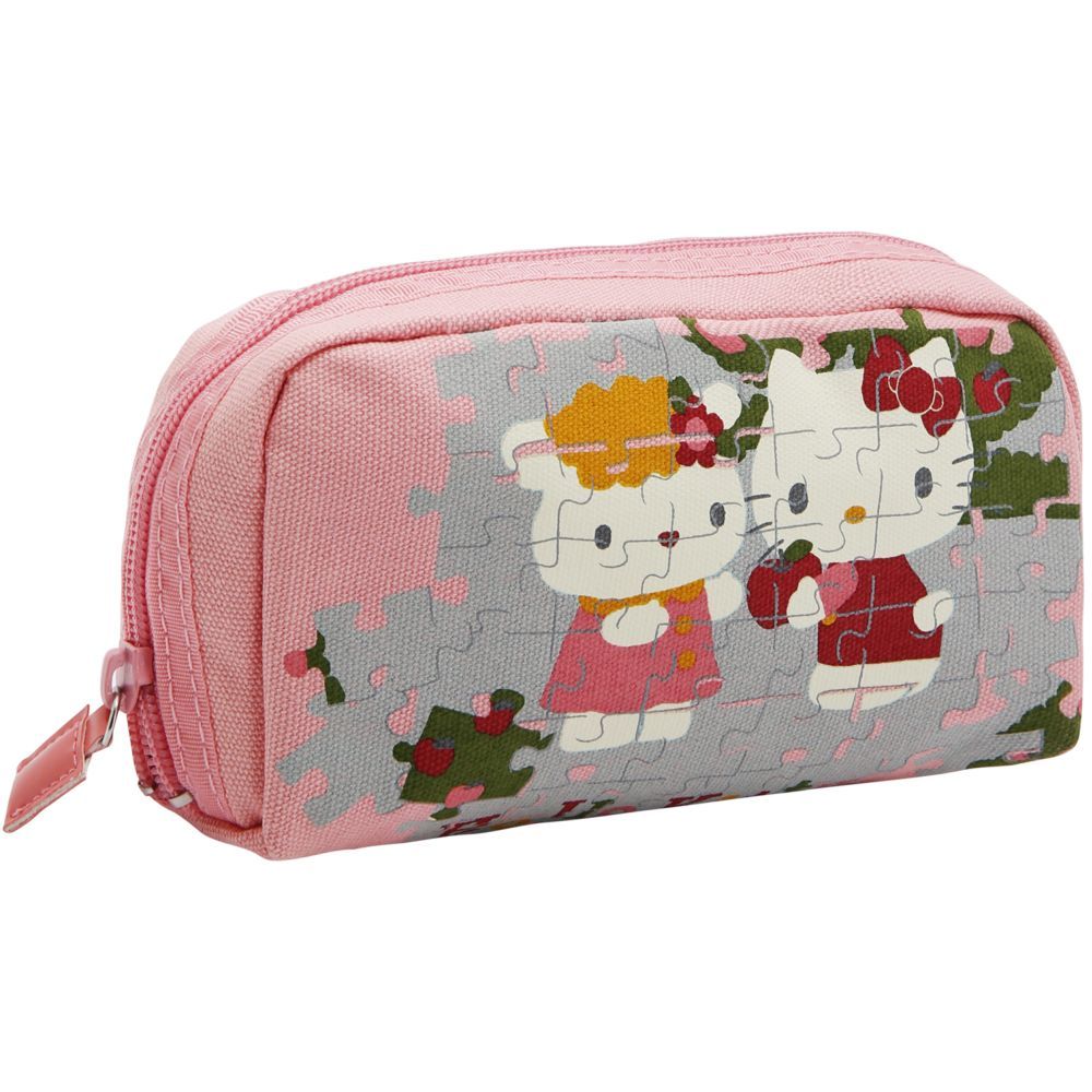 Hello Kitty - Jigsaw Puzzle Pouch Pen Case - Pink