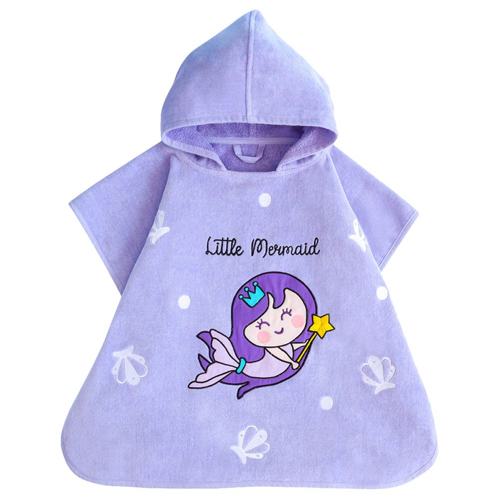 Milk&Moo - Kids Poncho Little Mermaid - Purple