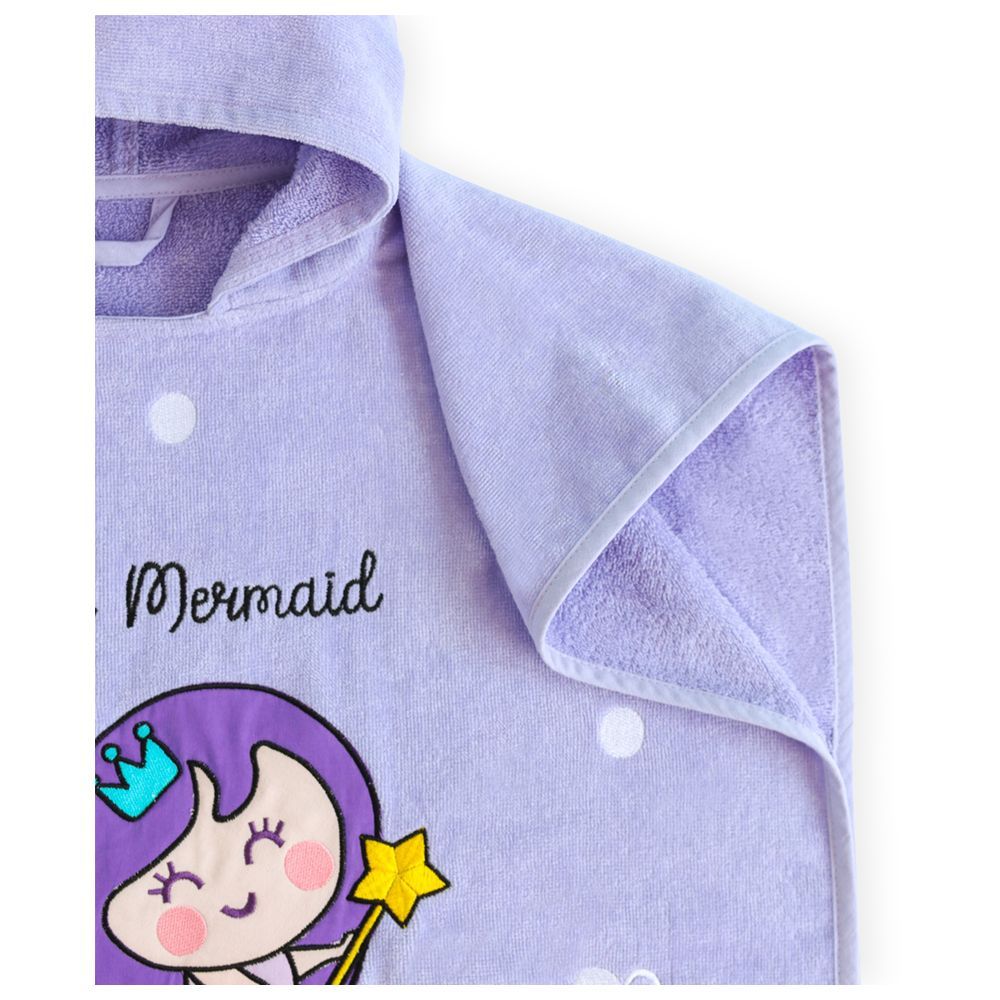 Milk&Moo - Kids Poncho Little Mermaid - Purple