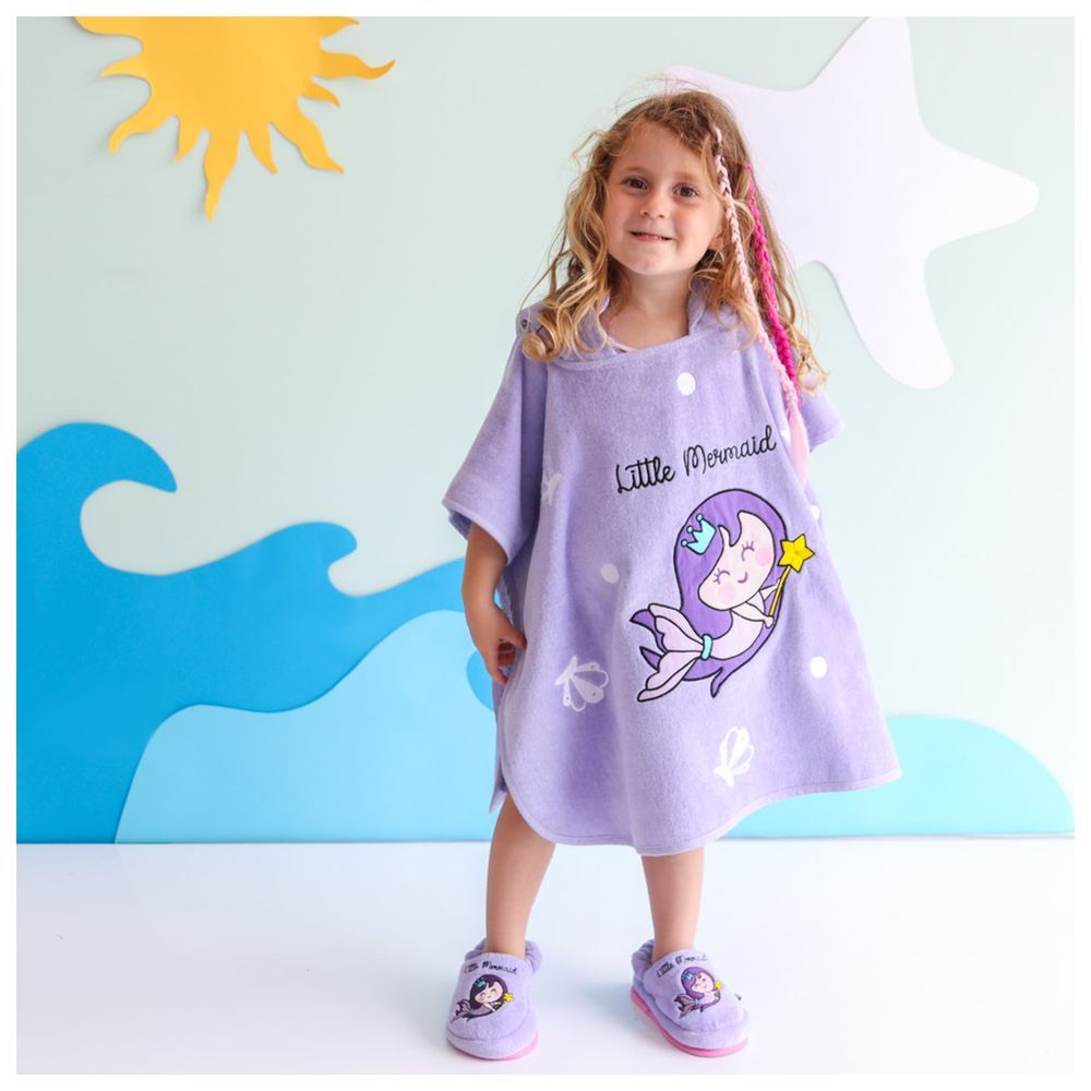 Milk&Moo - Kids Poncho Little Mermaid - Purple