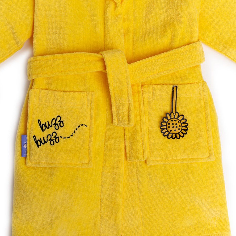 Milk&Moo - Buzzy Bee Velvet Hooded Bathrobe