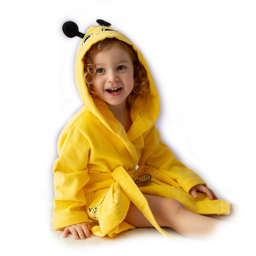 Milk&Moo - Buzzy Bee Velvet Hooded Bathrobe