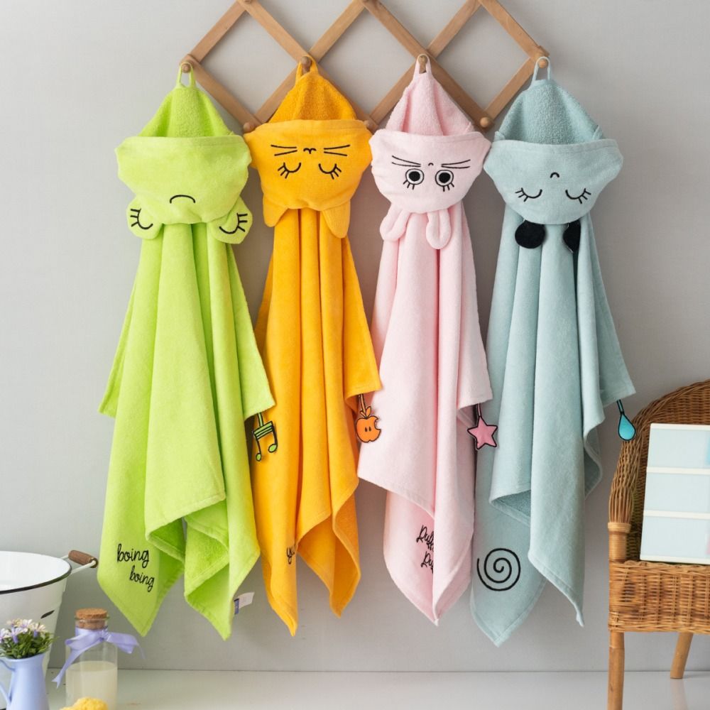 Milk&Moo - Cacha Frog Velvet Hooded Baby Towel - Green