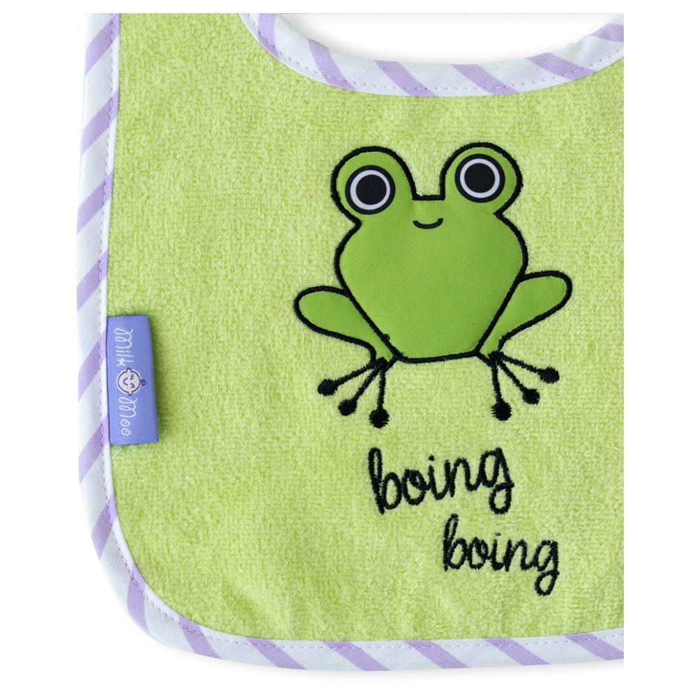 Milk&Moo - Cacha Frog & Canchin Baby Towel Bib Set 2pcs