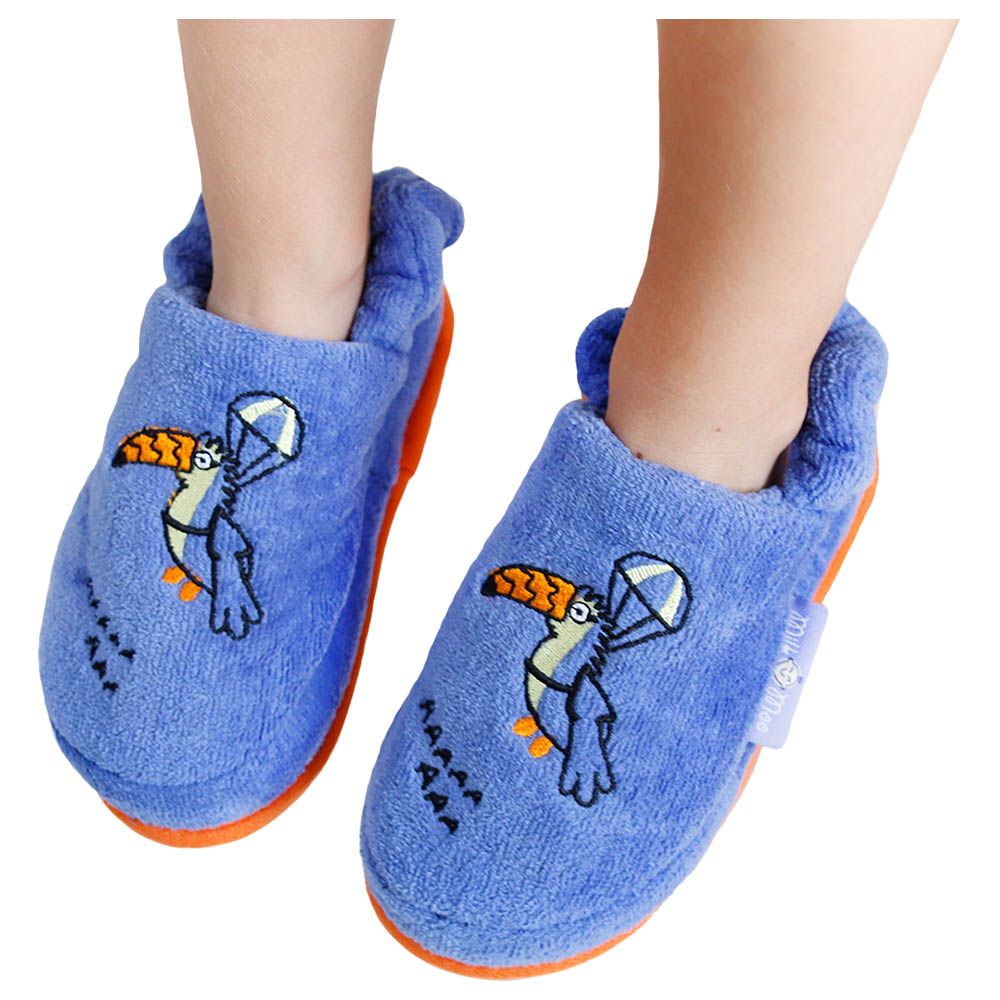 Milk&Moo - Flying Toucan Kids Slippers - Blue