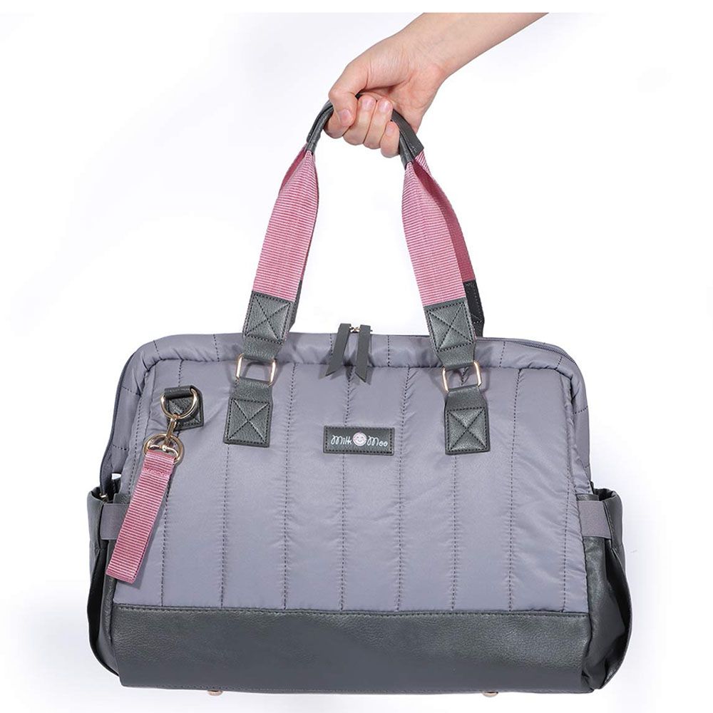 Milk&Moo - Diaper Bag Quilted - Dark Gray