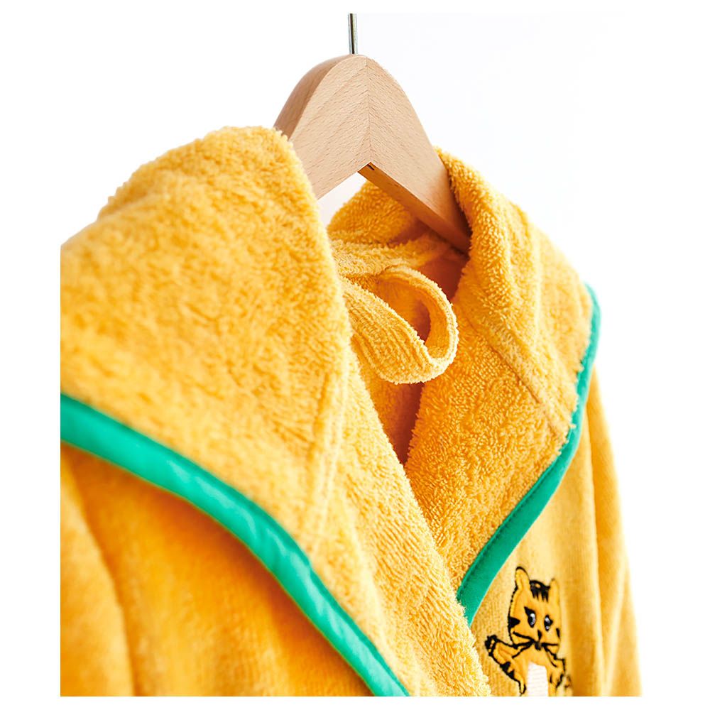 Milk&Moo - Skater Cheetah Kids Robe - Yellow