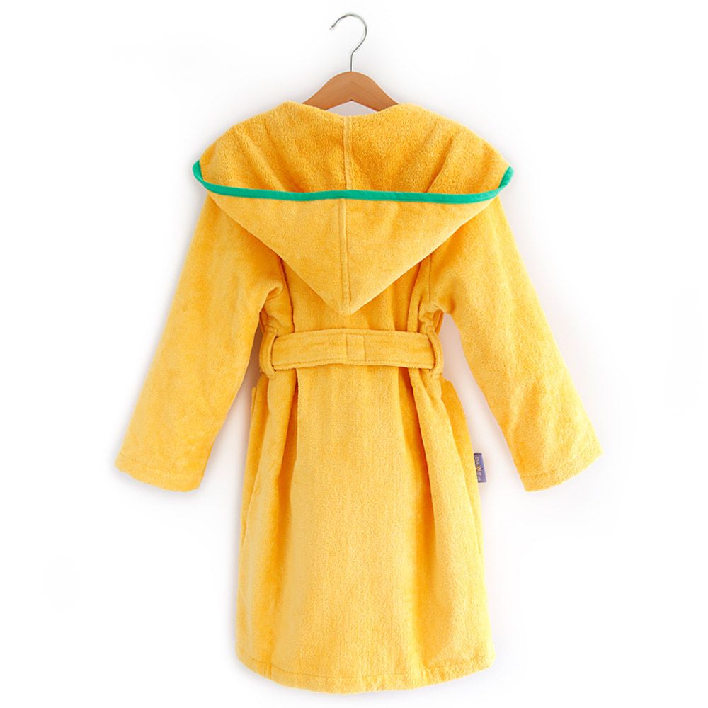 Milk&Moo - Skater Cheetah Kids Robe - Yellow