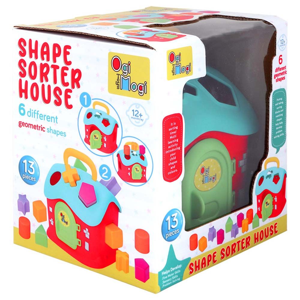 Ogi Mogi - Toys Shape Sorter House 13 Pieces - Assorted Color