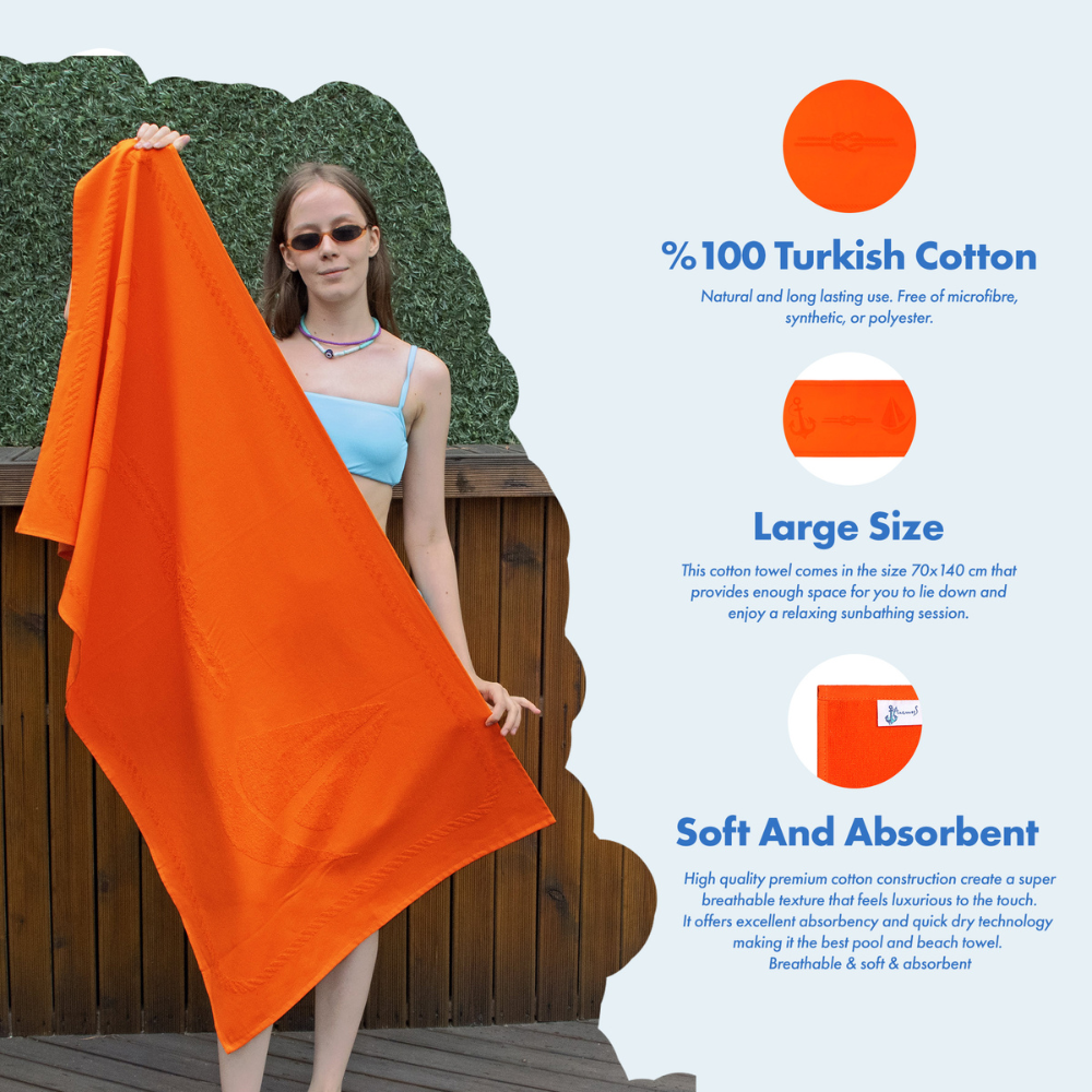 Anemoss - Sail Beach Towel Orange