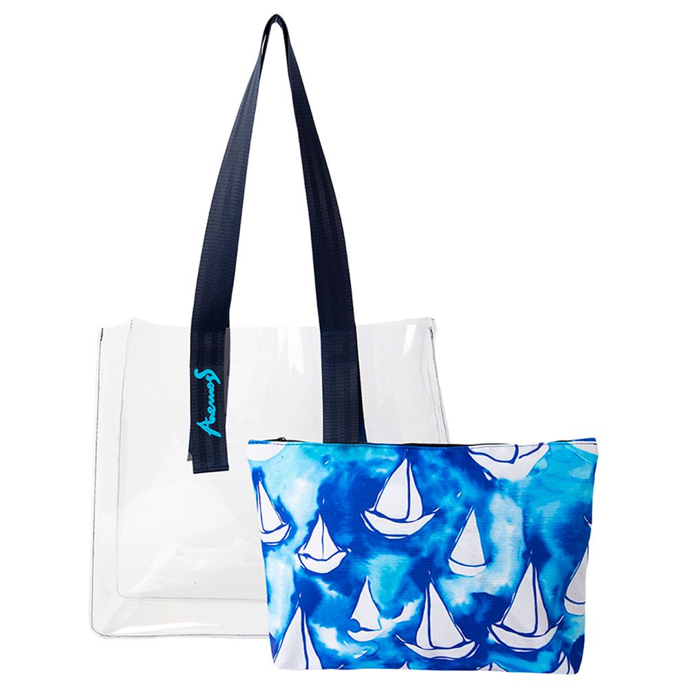 Anemoss - Sailboat Transparent Shopping & Beach Bag