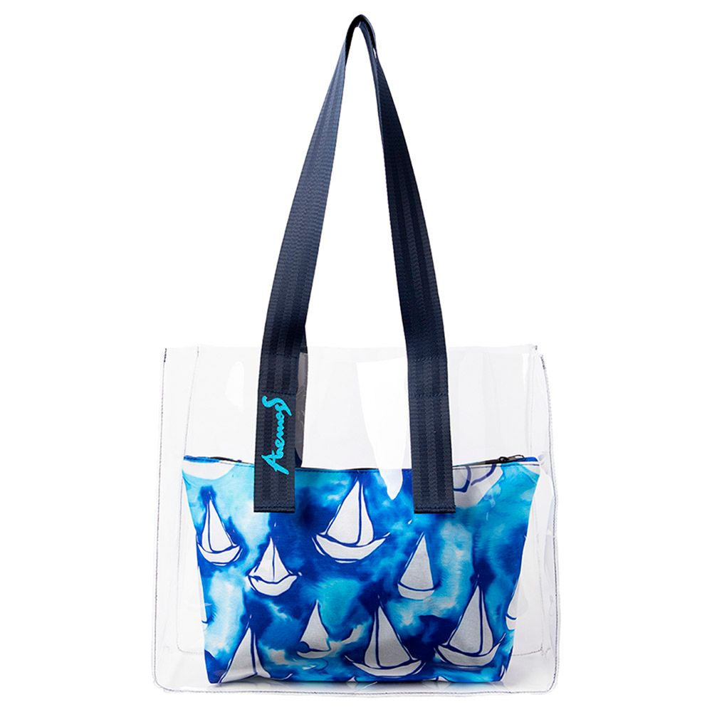 Anemoss - Sailboat Transparent Shopping & Beach Bag