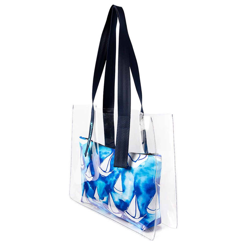 Anemoss - Sailboat Transparent Shopping & Beach Bag