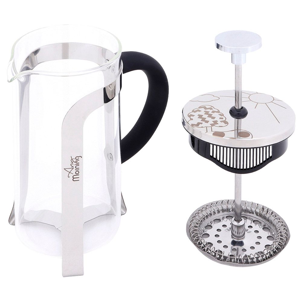 Any Morning - FY450 French Press Coffee and Tea Maker 600ml - Clear