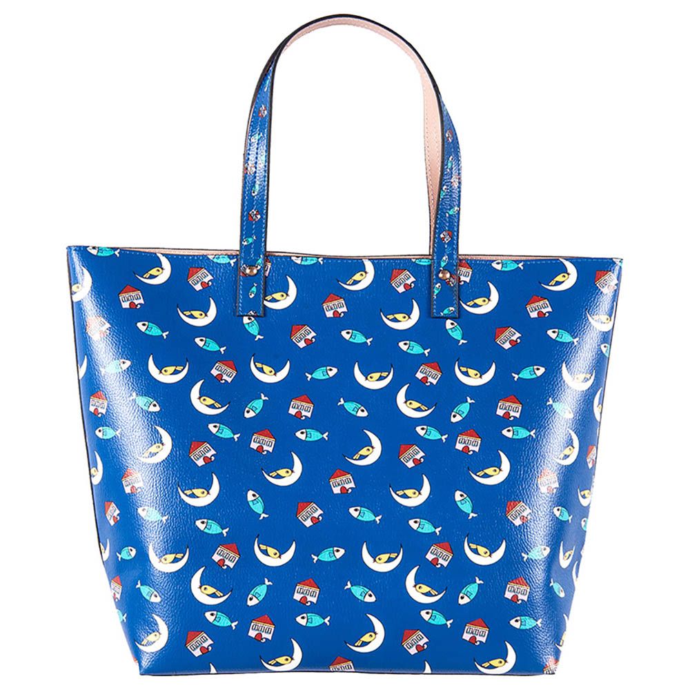 Biggdesign - Owl and City Shoulder Bag - Blue