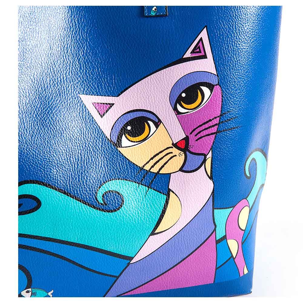 Biggdesign - Owl and City Shoulder Bag - Blue