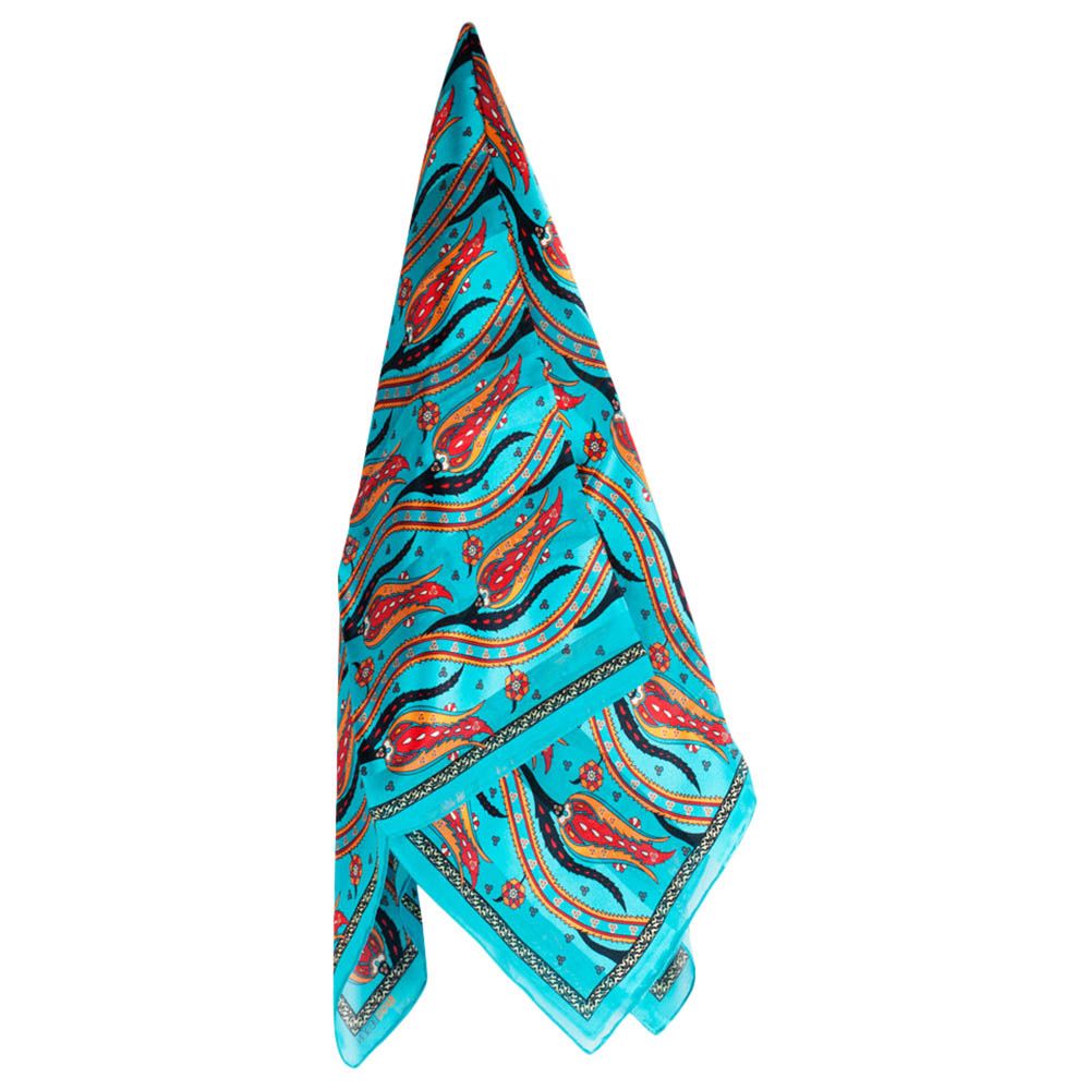 BiggDesign - Tulip Patterned Silk Scarf