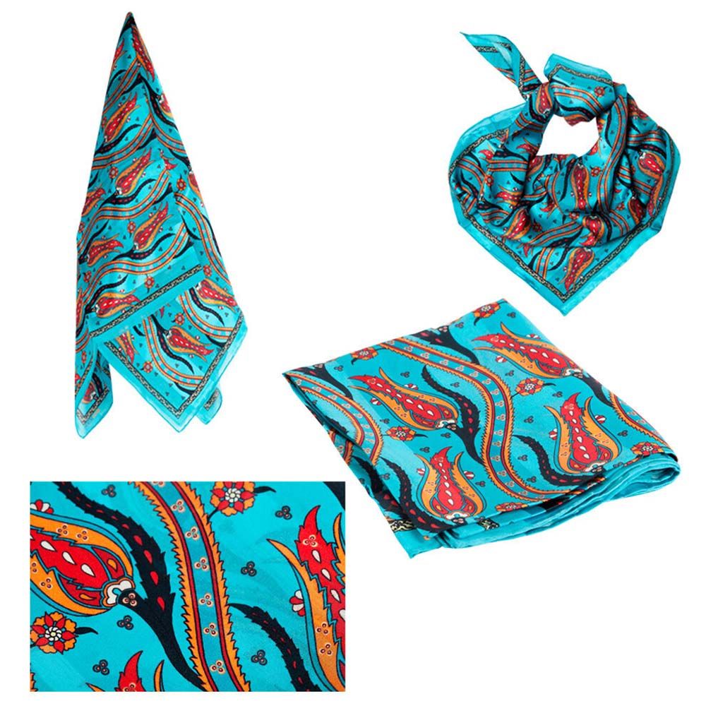 BiggDesign - Tulip Patterned Silk Scarf