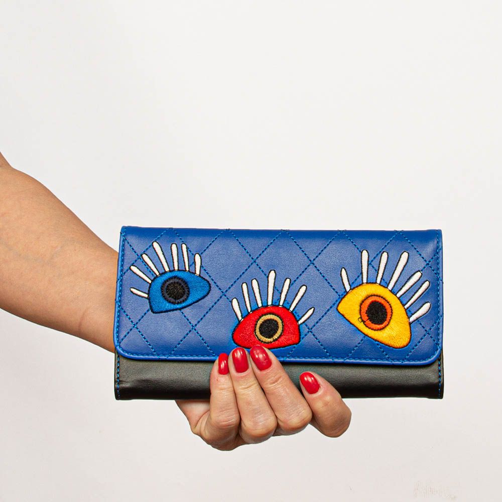 BiggDesign - My Eyes On You Embroidered Wallet