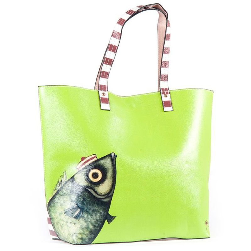 BiggDesign - Fish Pattern Shoulder Bag  - 46cm