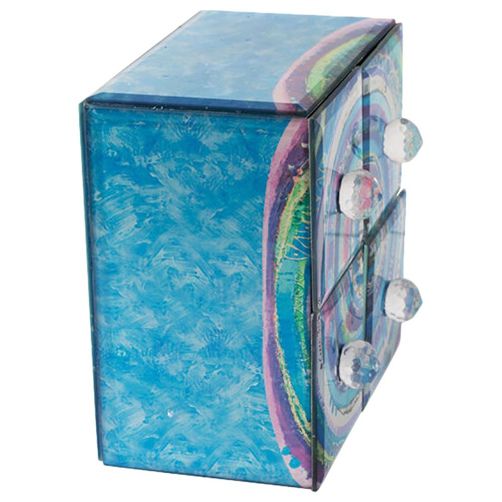 BiggDesign - Glass Jewellery Box w/ 4 Drawers - Blue