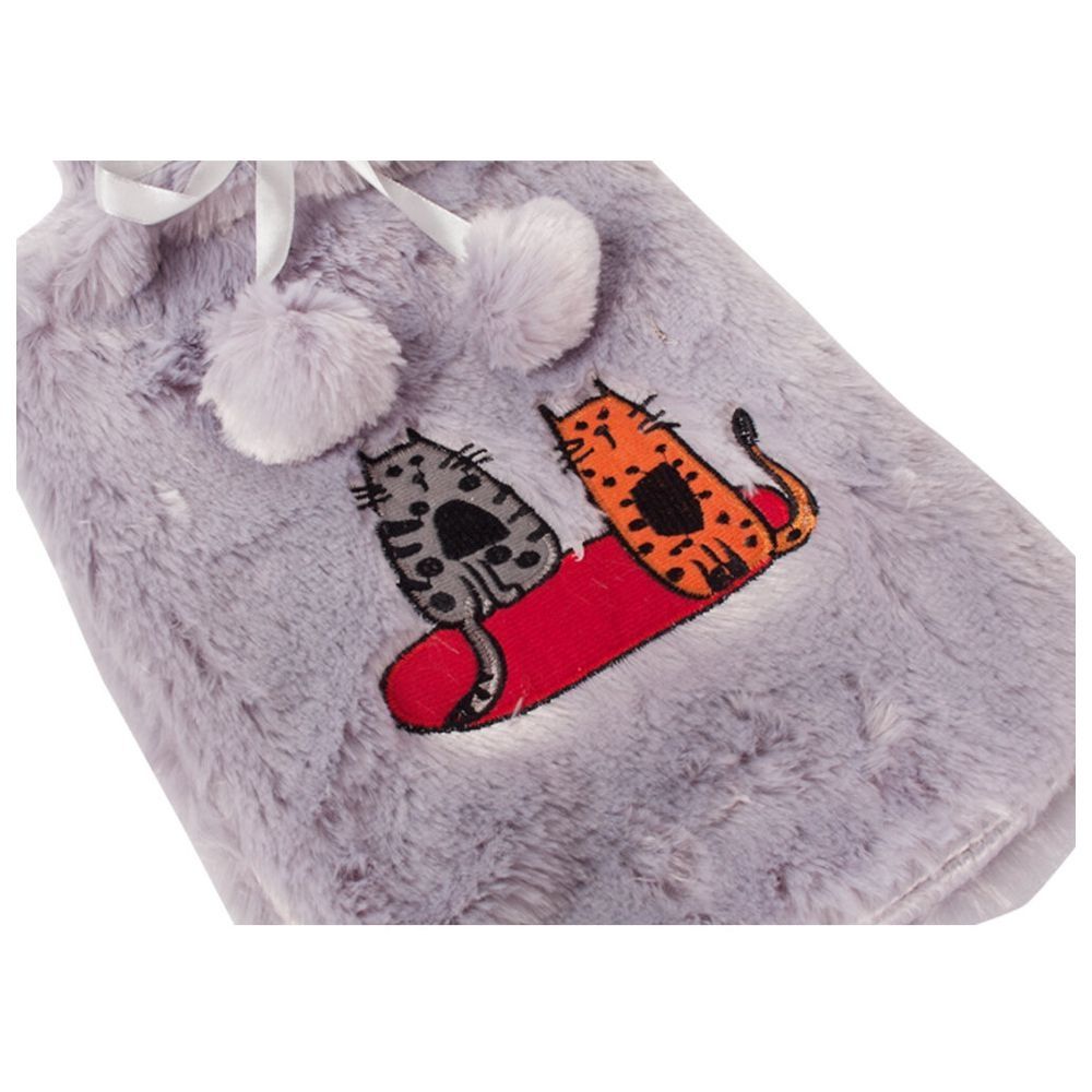 BiggDesign - Cat Pattern Plush Hot Water Bag