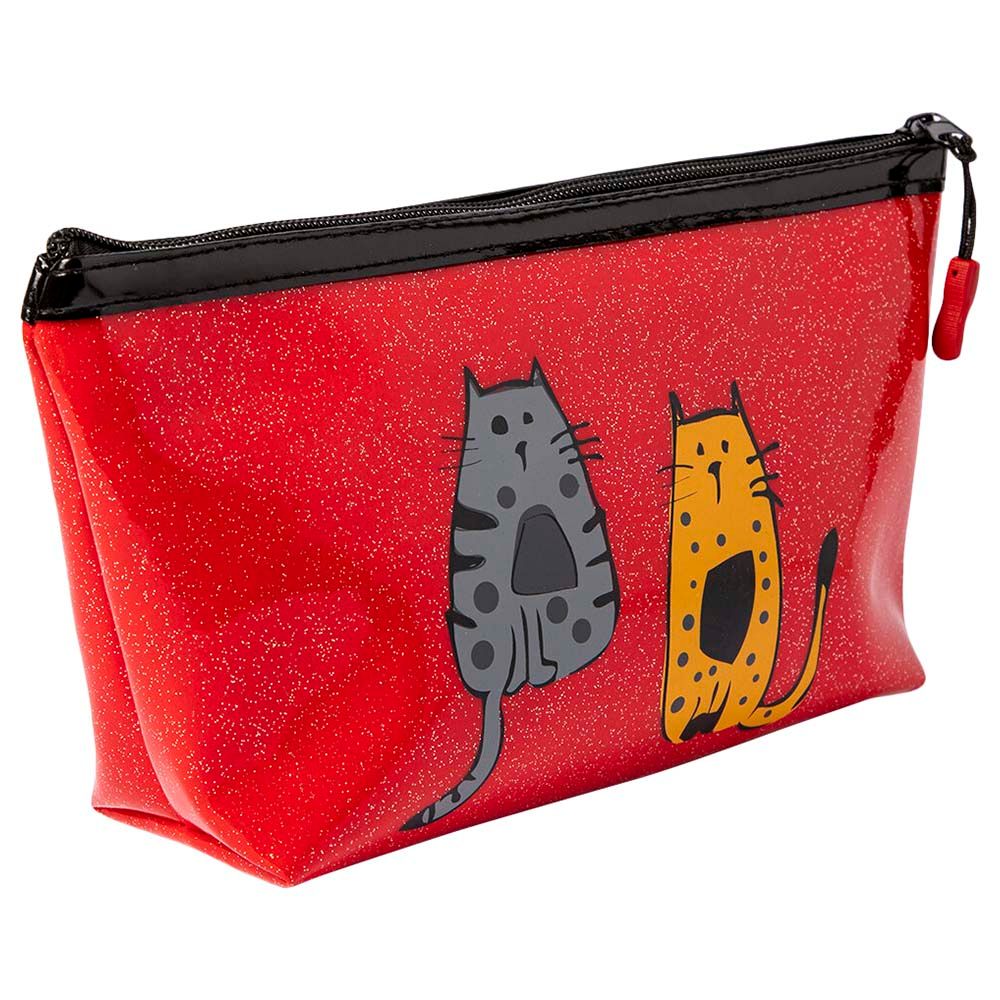 BiggDesign - Cats Print Glossy Makeup Bag