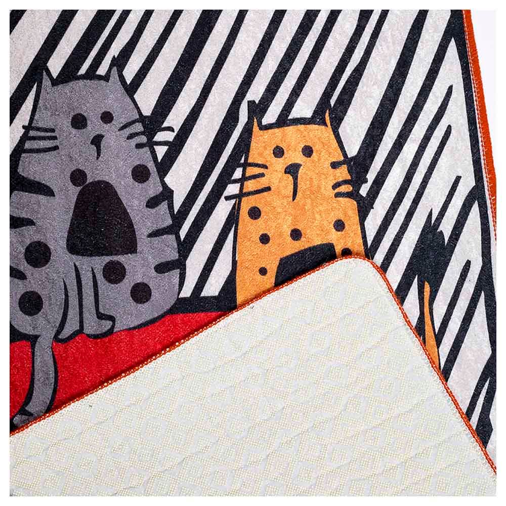  BiggDesign - Cats Print Runner Mat - Red