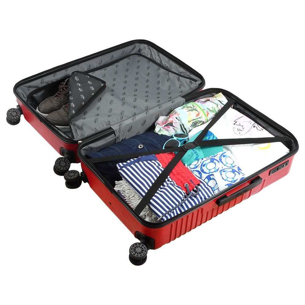 BiggDesign - Cats Carry On Luggage 3pc-Set - Red