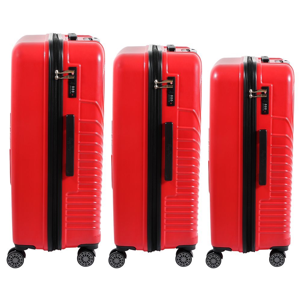 BiggDesign - Cats Carry On Luggage 3pc-Set - Red