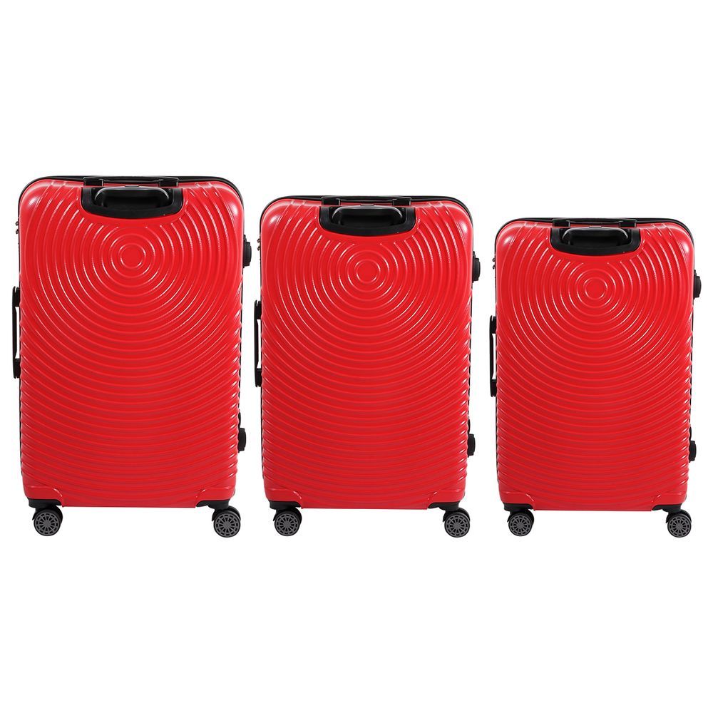 BiggDesign - Cats Carry On Luggage 3pc-Set - Red