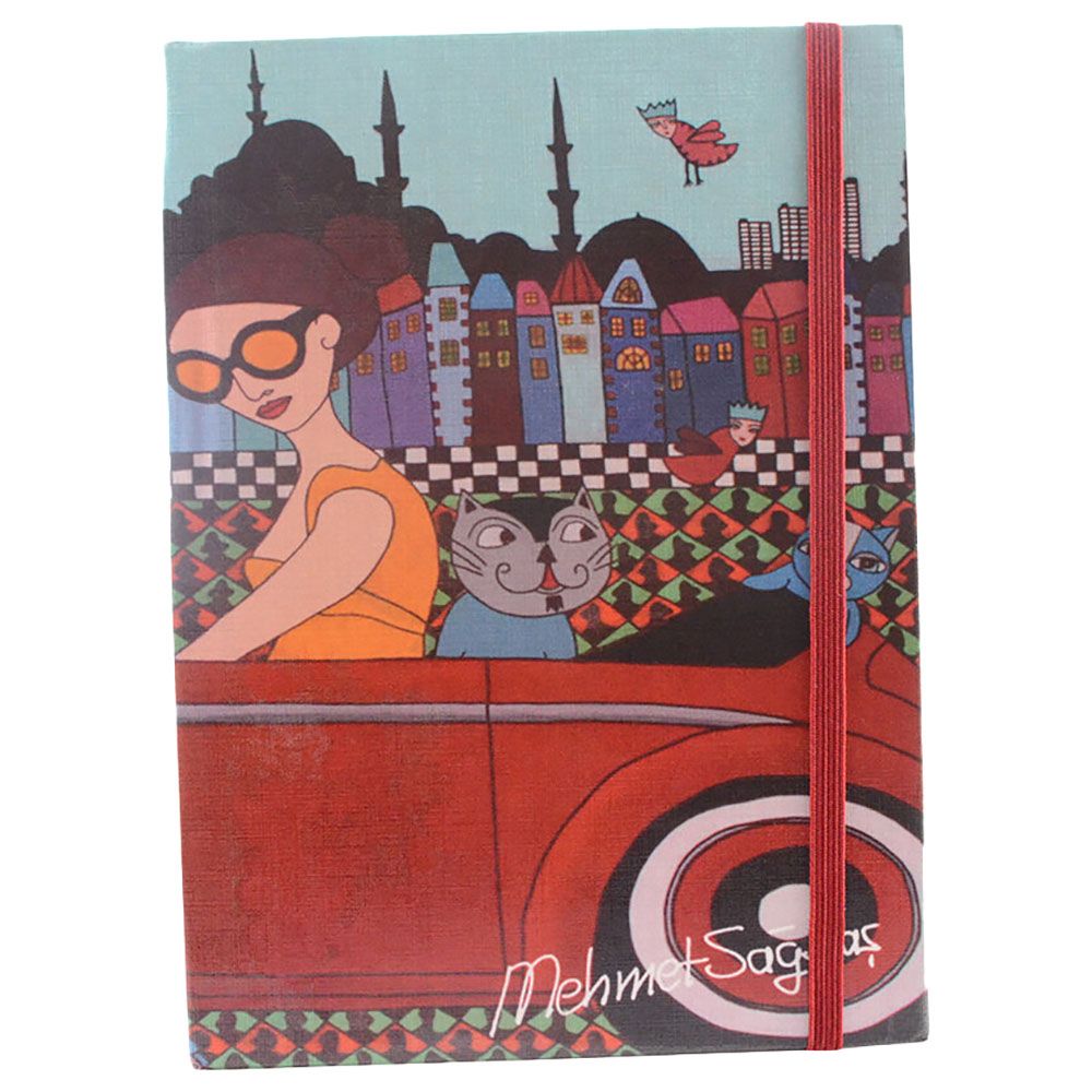 BiggDesign - Girl in Car Notebook - 14 x 20 cm