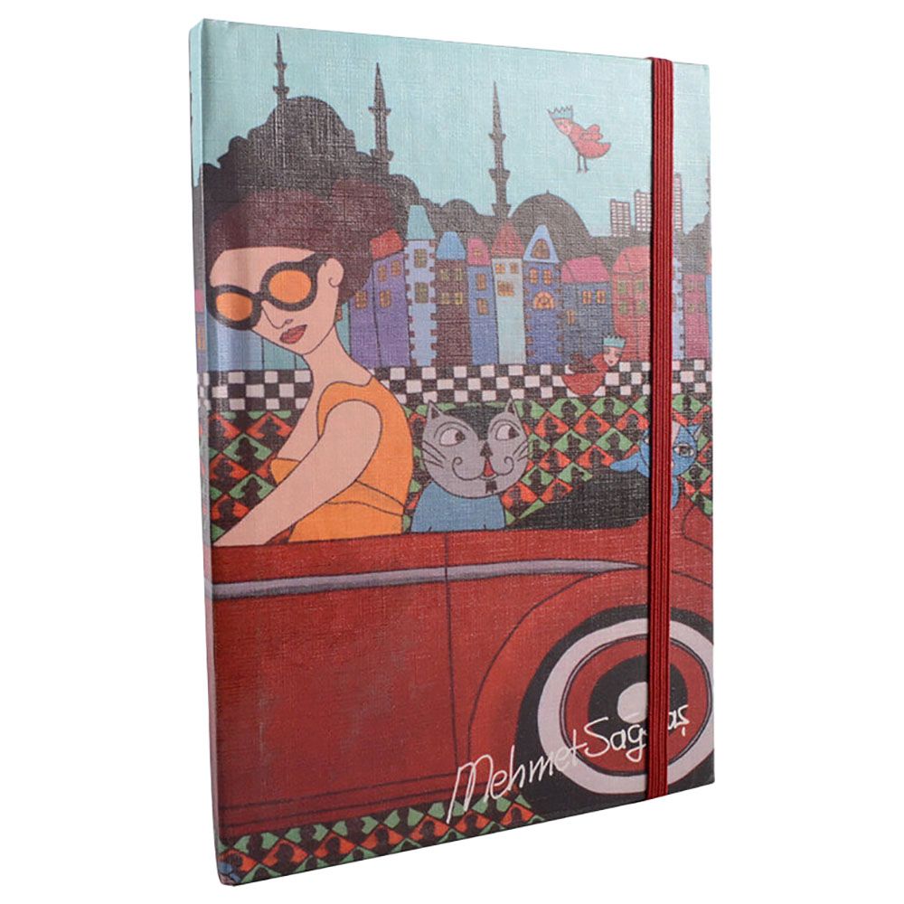 BiggDesign - Girl in Car Notebook - 14 x 20 cm