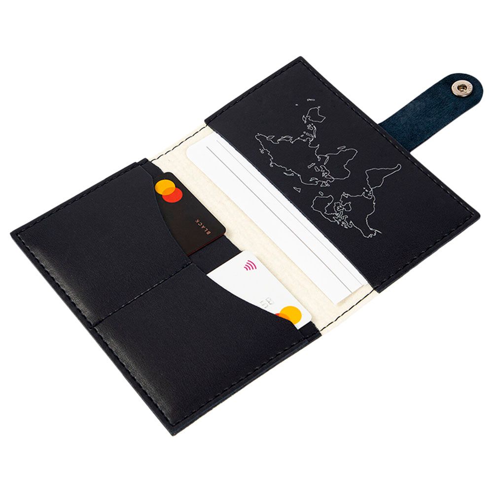 BiggDesign - Dog Print Passport Cover - Black