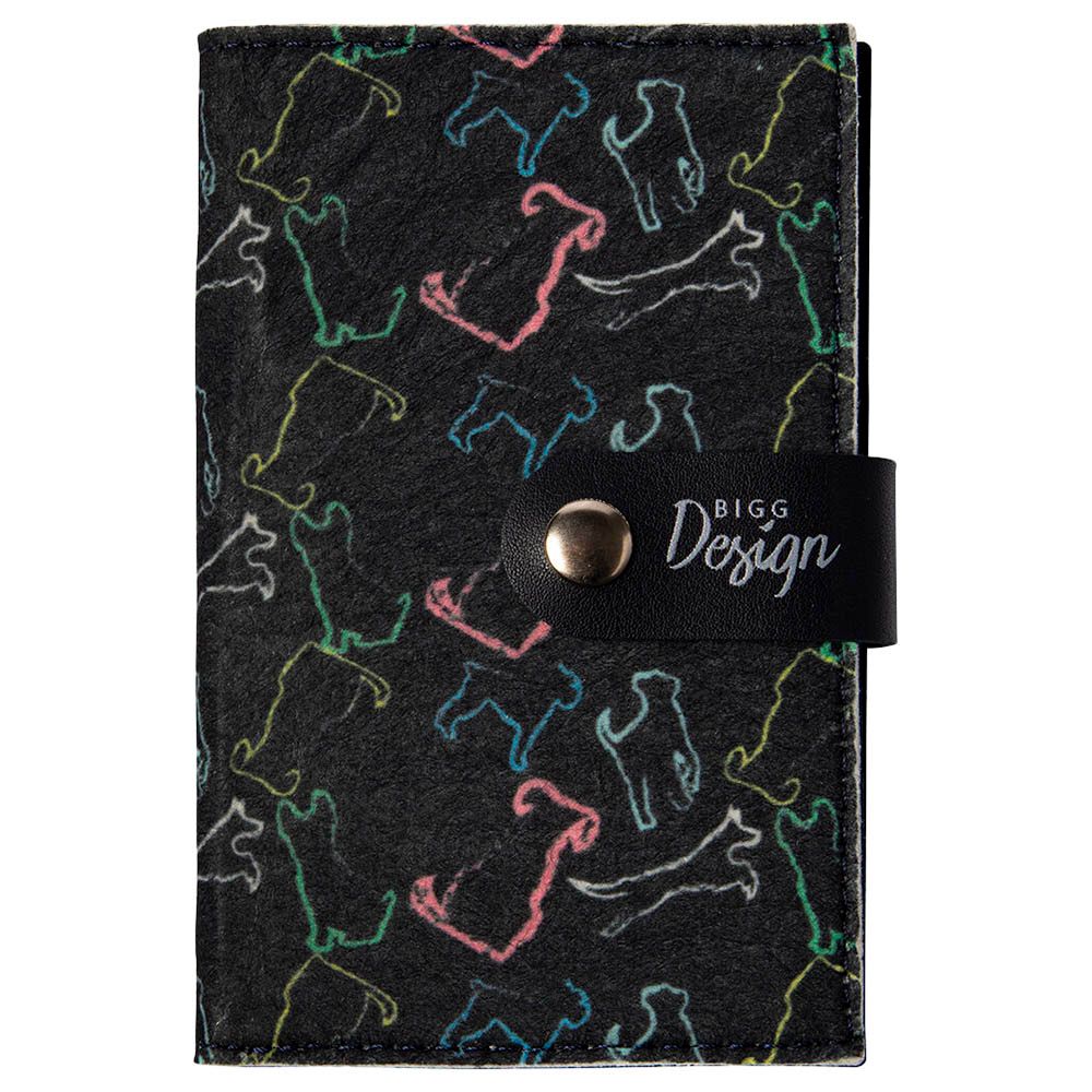 BiggDesign - Dog Print Passport Cover - Black