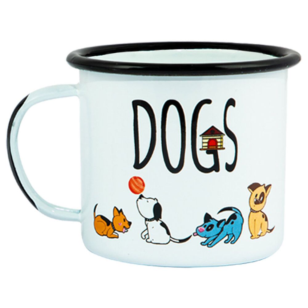 BiggDesign - Dogs Print Enamel Mugs Set - 2pcs