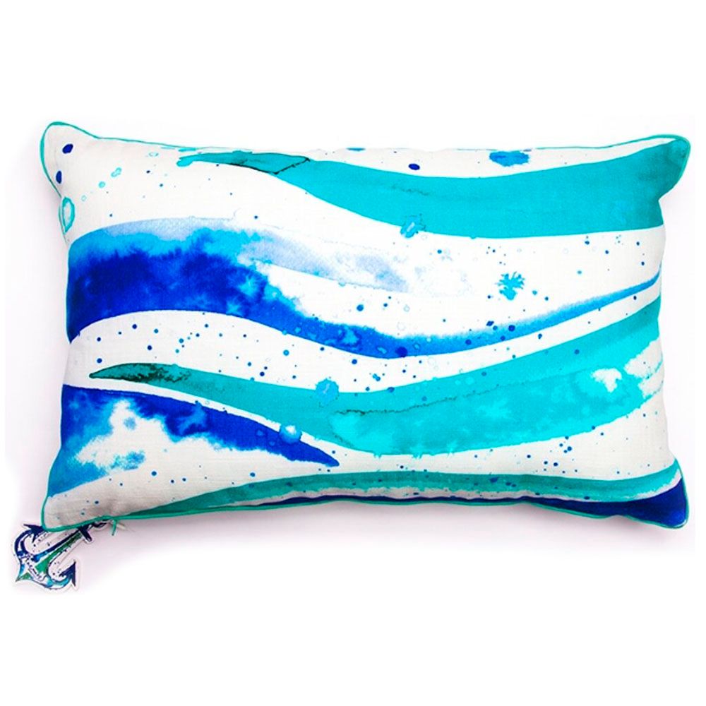 Anemoss - Wave Patterned Rectangular Decorative Pillow