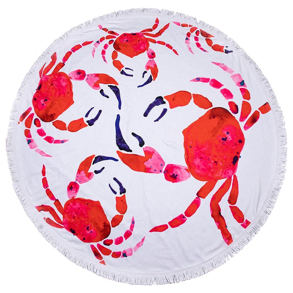 Anemoss - Crab Round Beach Towel