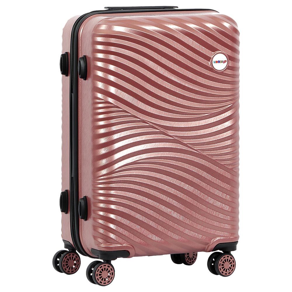 BiggDesign - Moods Up Hard Luggage Sets w/ Spinner Wheels - 3pcs - Rosegold