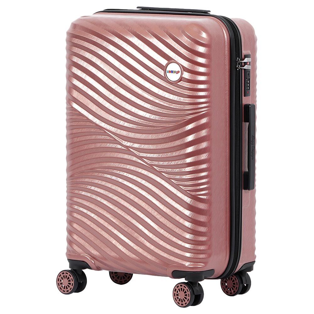 BiggDesign - Moods Up Hard Luggage Sets w/ Spinner Wheels - 3pcs - Rosegold