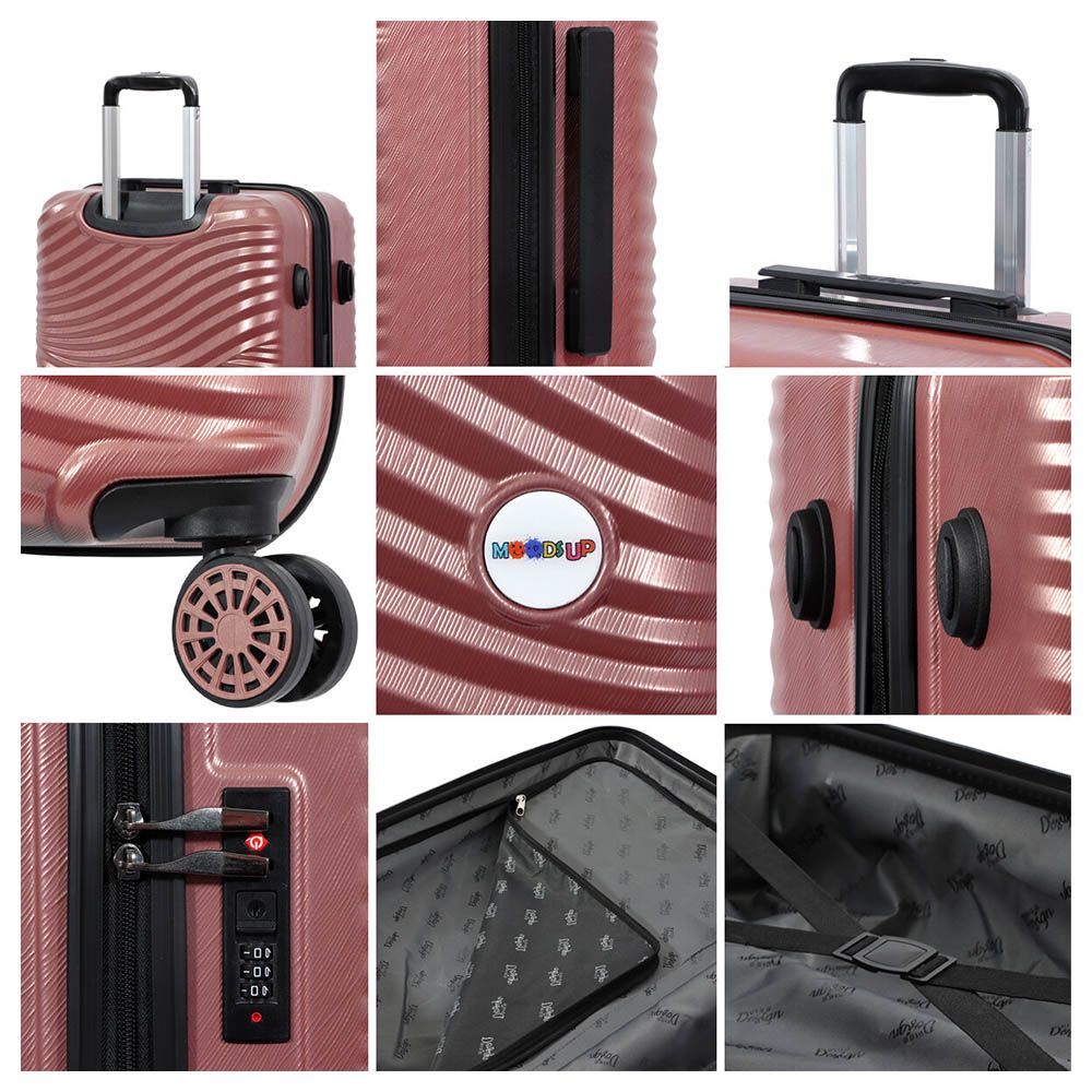 BiggDesign - Moods Up Medium Suitcase w/ Wheels - Rosegold - 24 Inch