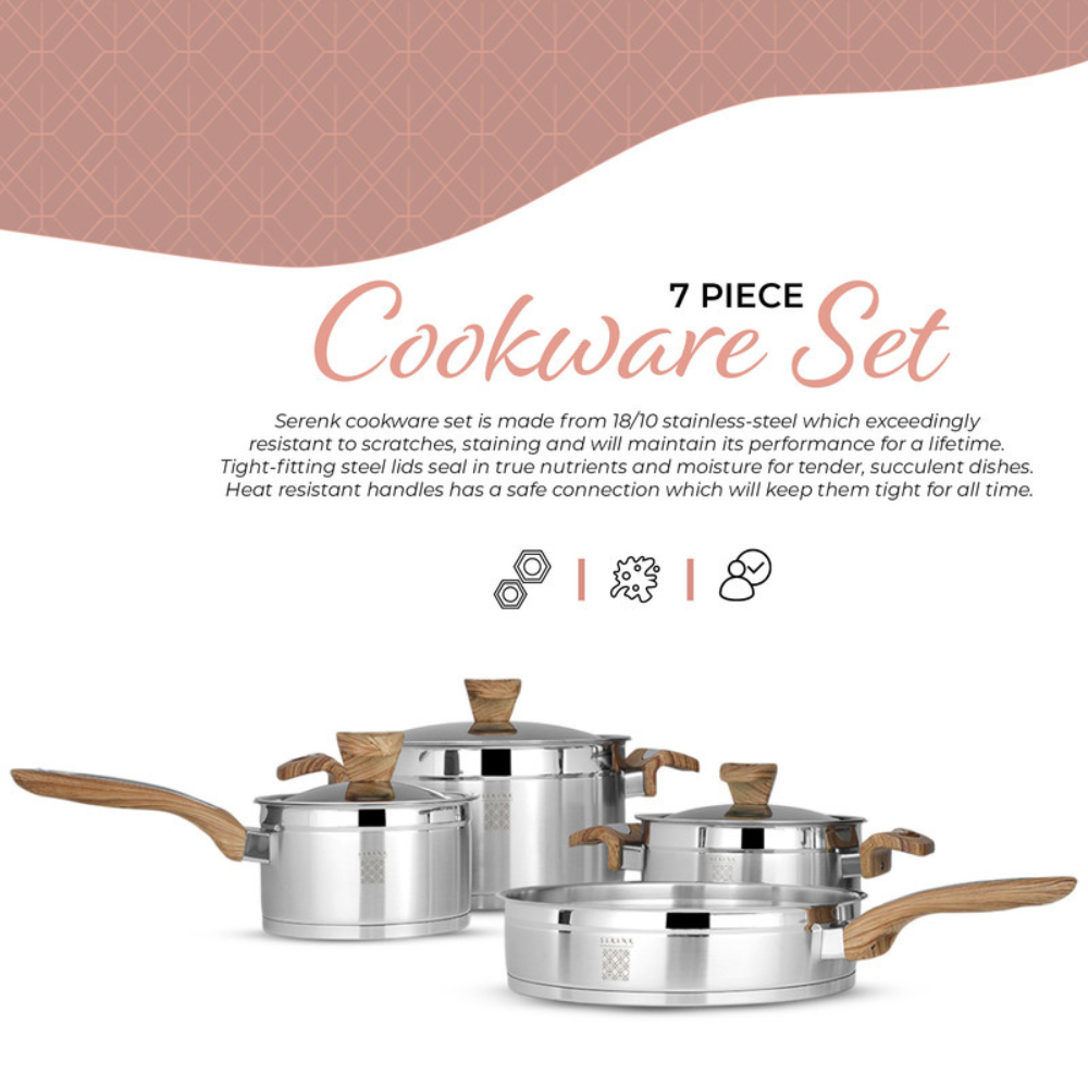 Serenk - Stainless Steel Cookware 7pcs-Set