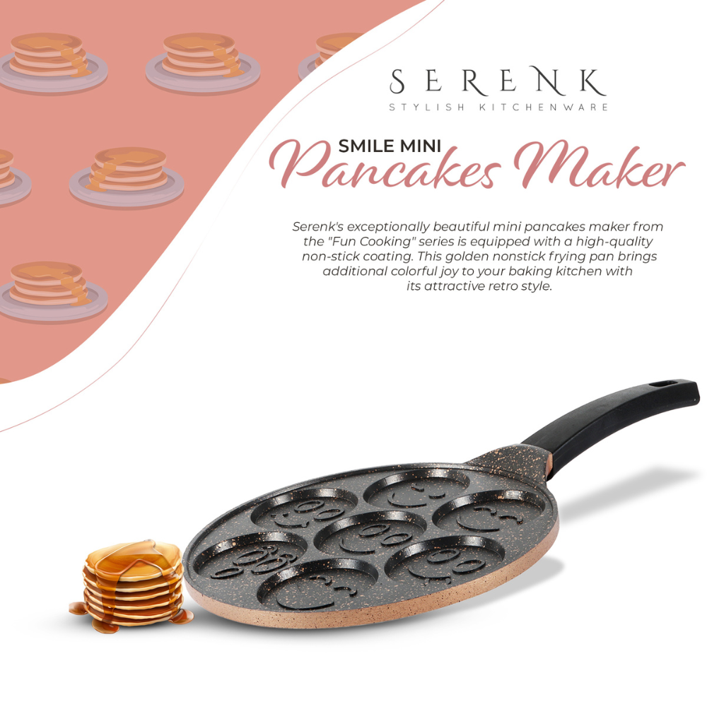 Serenk - Fun Cooking Smile Mini Pancakes Maker 10.2-inch