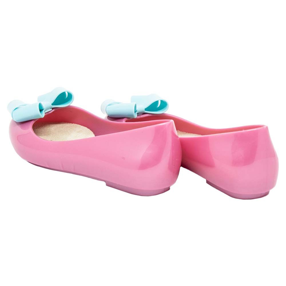 Pimpolho - Blue Bow Applique Shoes - Pink